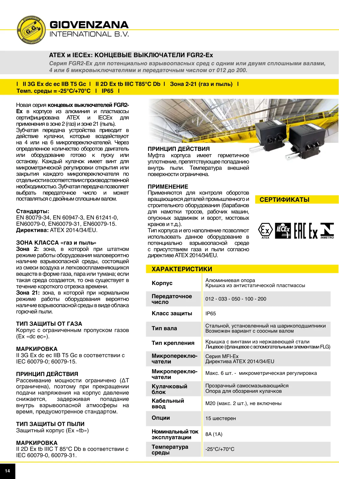 Концевые выключатели FGR2-Ex, стр. 9