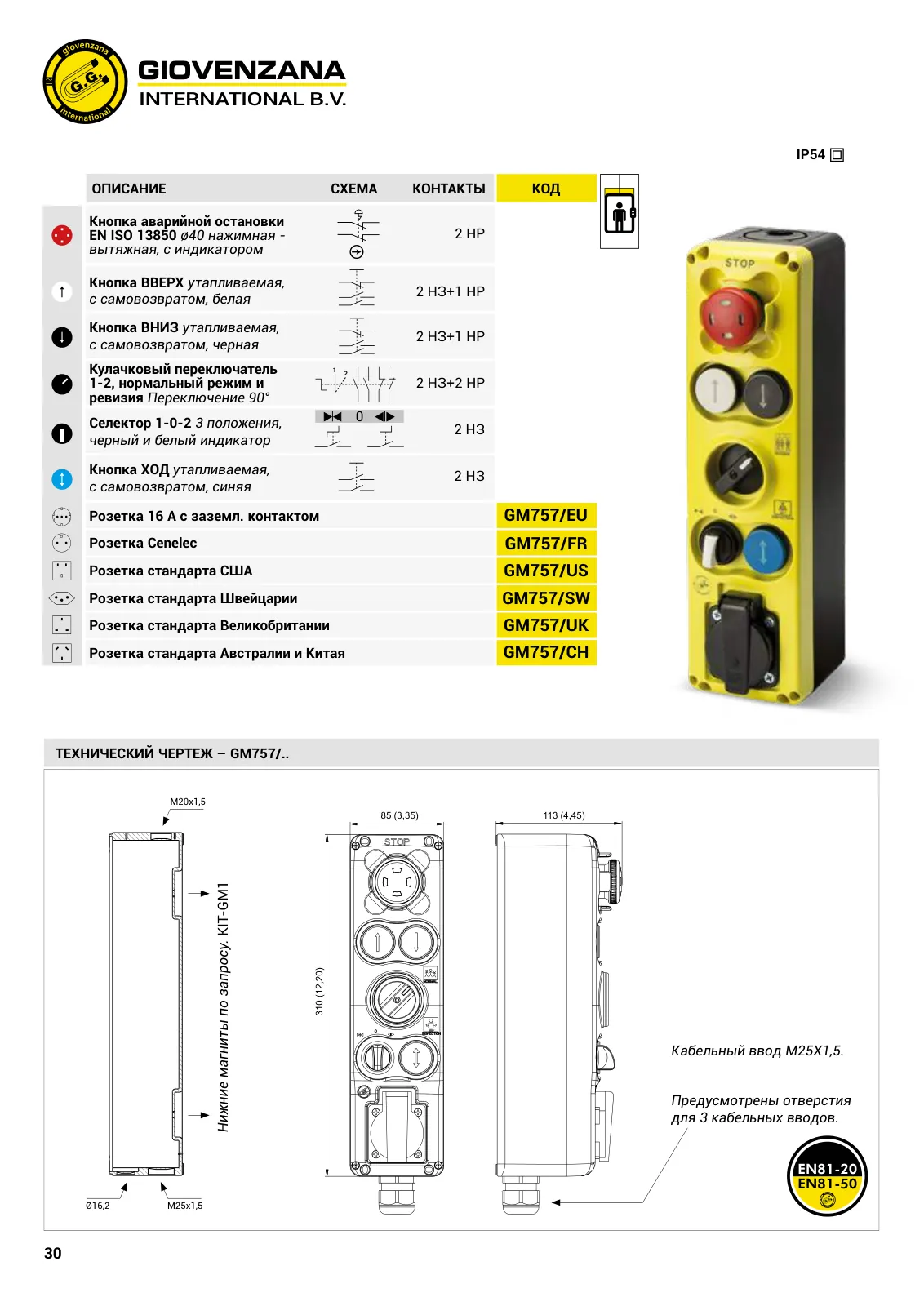 Комплект магнитов нижних KIT-GM1, стр. 16
