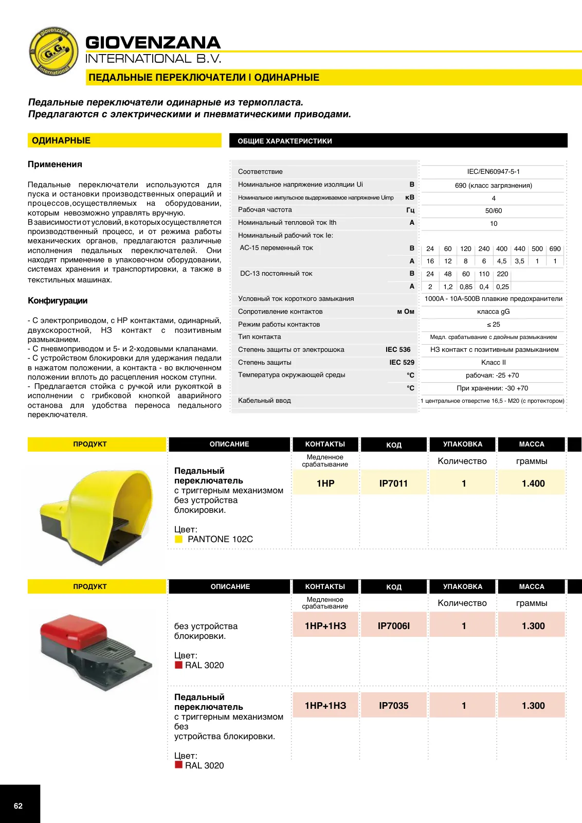 Педальные переключатели, стр. 33